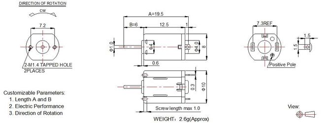 潜水の腕時計のための小さいDCの電動機/1.5v 3vマイクロDCモーターFF-1012TA