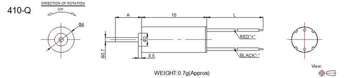 1.5v保証プロダクトのための小型DCモーター/4mm直径のコアレス DCモーター