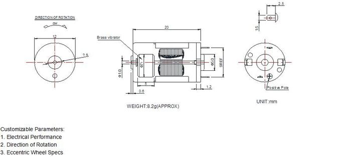 バイブレーターで造られるを用いる家の適用DCの振動モーターRF-1220CA-NZ